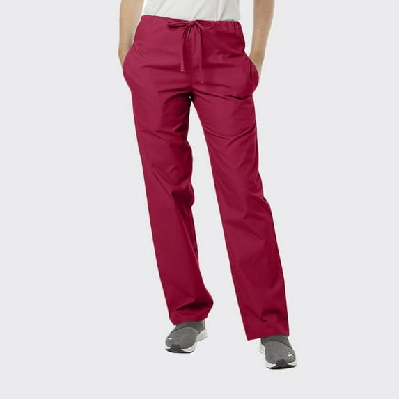 SPECTRUM UNIFORMS Unisex Scrub Pant, Ultrasoft Classic Scrub Pants Drawstring Waist Pant Ideal for Medical Professionals Pant Wine