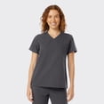 thumbnail image 1 of SPECTRUM UNIFORMS Wynd Women's Tuckable Scrub Top V-Neck Soft Fabric, Outfit Ideal for Women at Hospital Workspace, Medical Practice, Medical Professionals, and Nurses Steel Grey, 1 of 4
