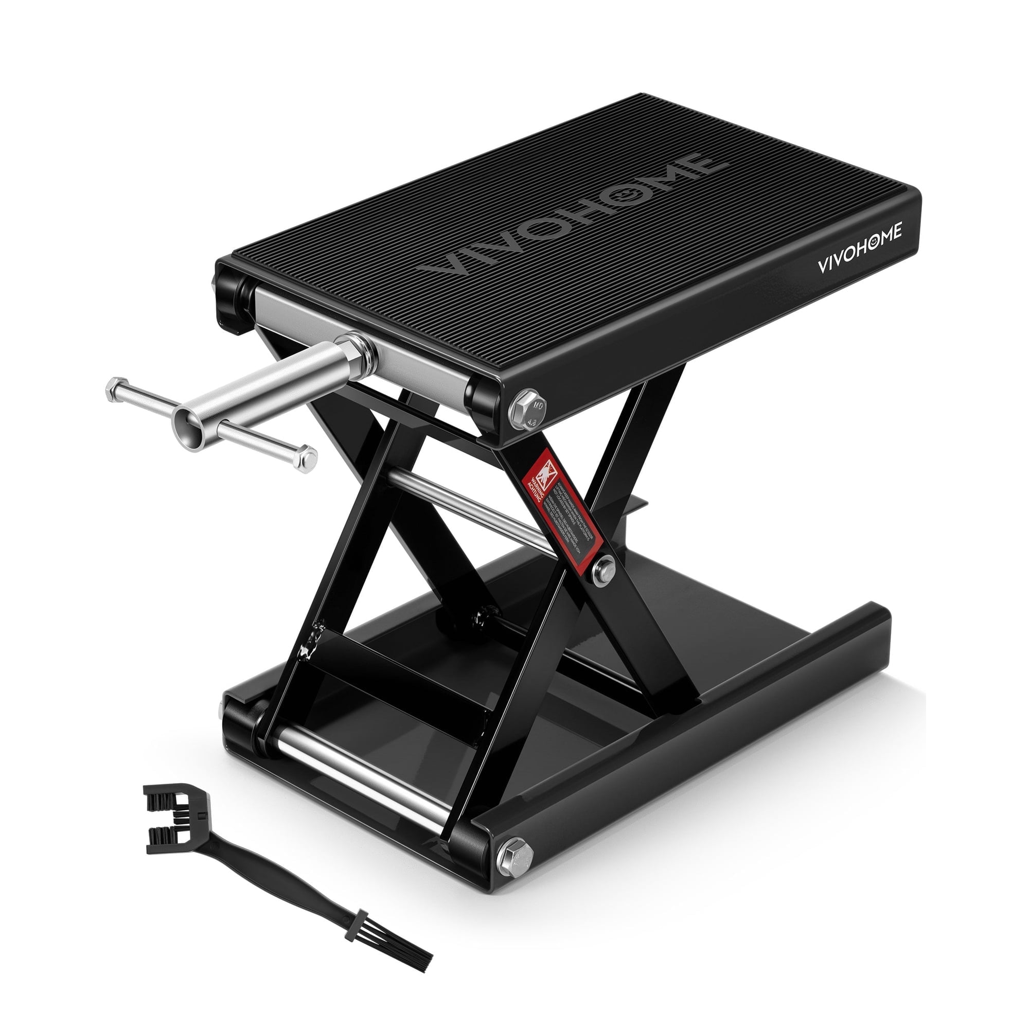 SPECTSR Motorcycle Scissor Lift Jack 1100 lbs Wide Deck Hoist Stand for ATVs,Steel Lift,Black