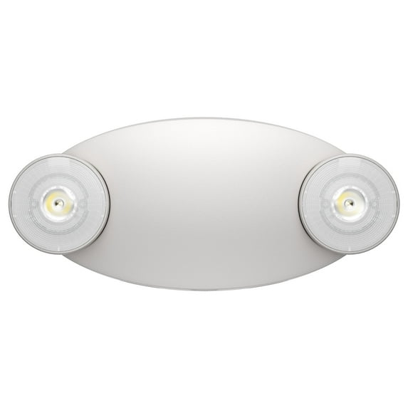 SPECTSUN 6 Packs LED Emergency Light with Battery Backup-Adjustable Hardwired 2 LED Bug Eye Head Wall Mount -UL Certified 120-22VAC White Emergency Exit Lighting Fixtures for Business/Home.