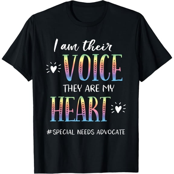 SPED Teacher Special Needs Advocate Gift I Am Their Voice T-Shirt