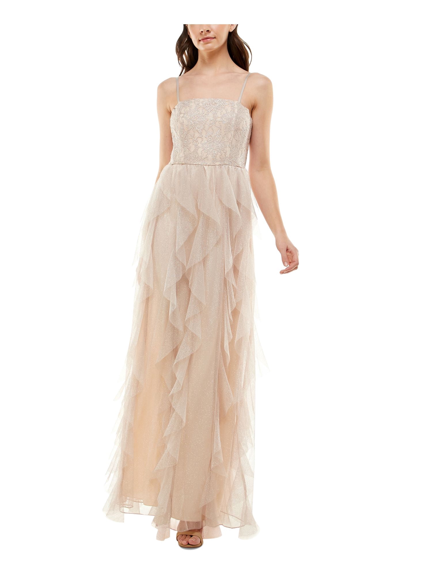 SPEECHLESS Women's Tiered Full-Length Party Dress – Sleeveless Gown With V-Neck For Formal Events - View #2