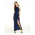 thumbnail image 1 of SPEECHLESS Womens Navy Glitter Slitted Spaghetti Strap Square Neck Maxi  Prom Dress Juniors 13, 1 of 4