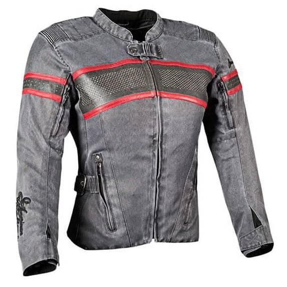 SPEED AND STRENGTH American Beauty Textile & Leather Womens Jacket Black/Grey XS 877793