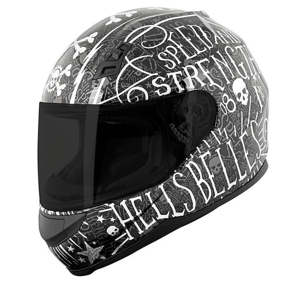 SPEED AND STRENGTH SS700 Hell's Belles Helmet Gloss Black/Silver XL 884389