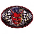 thumbnail image 1 of SPEED DEMON OVAL, High Thread Embroidered Iron-On / Saw-On, Heat Sealed Backing Rayon PATCH - 10" x 7", 1 of 1