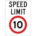 thumbnail image 1 of SPEED LIMIT 10km Sign Traffic Metal Tin Sign 8 x 12 inch for Industrial & Commercial Series, 1 of 4