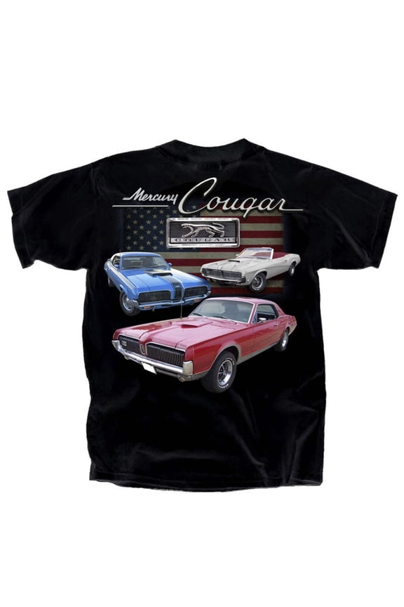 Ford Mercury Cougar Flag Men's T shirt by Joe Blow Licensed