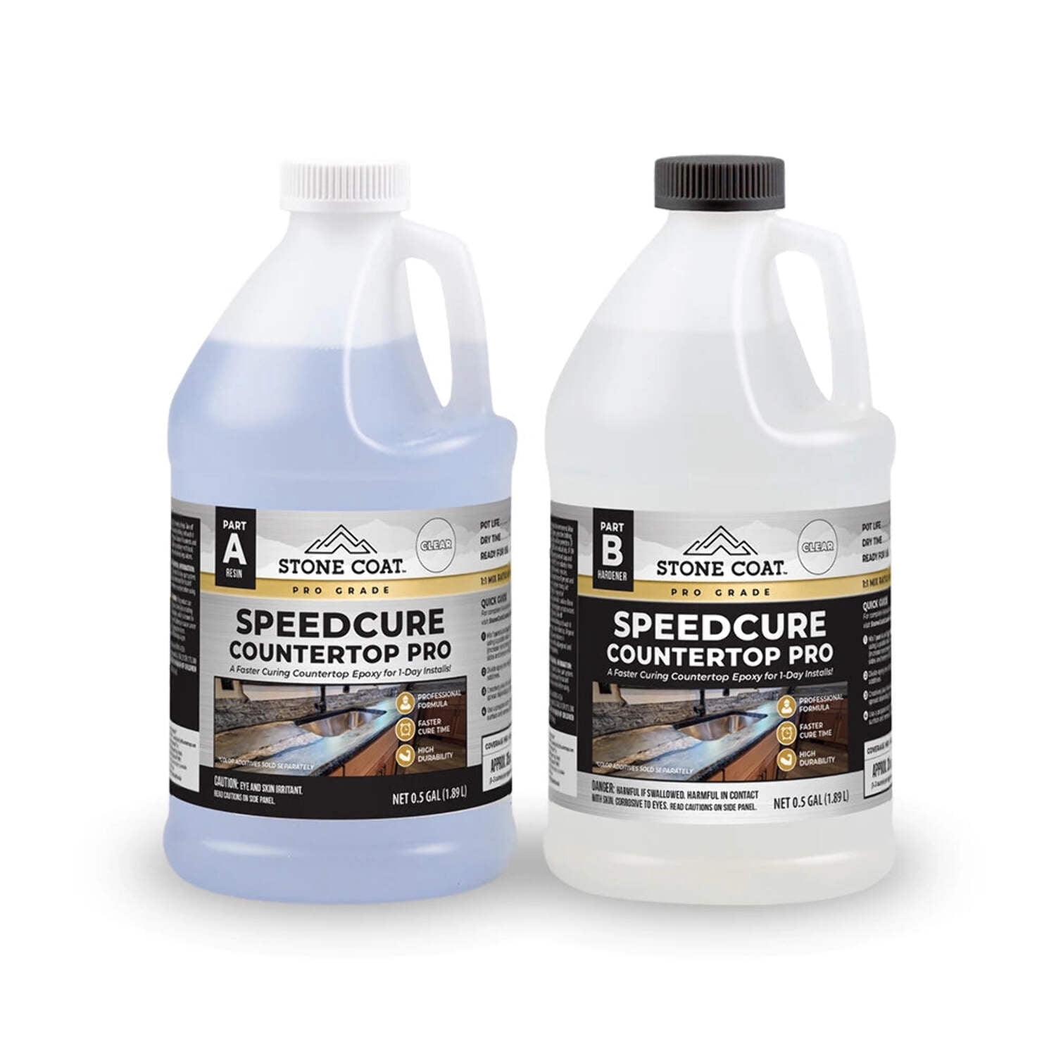 SPEEDCURE Countertop PRO – Ultra-Fast Curing Epoxy Resin for 1-Day Countertop Installs, Scratch-Resistant, Durable Finish - DIY Kit for Countertops, Bar Counter, Office Table, and More! (1 Gallon)