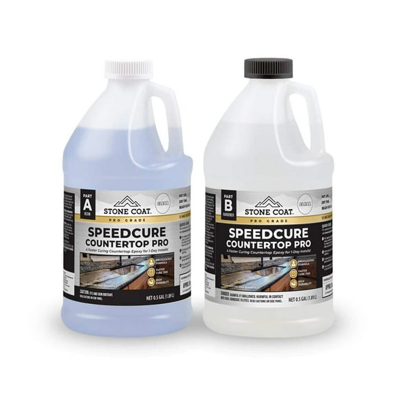 SPEEDCURE Countertop PRO – Ultra-Fast Curing Epoxy Resin for 1-Day Countertop Installs, Scratch-Resistant, Durable Finish - DIY Kit for Countertops, Bar Counter, Office Table, and More! (1 Gallon)