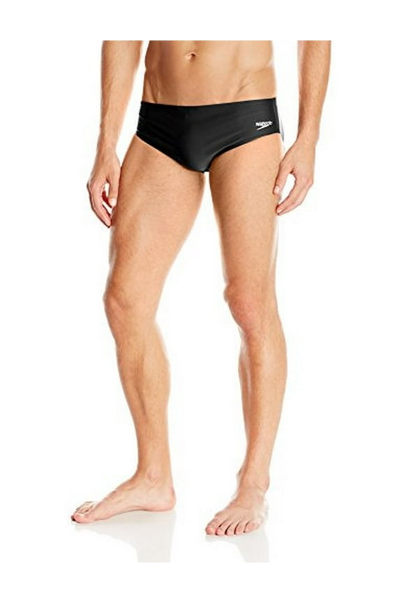 MENS ML SOLID BRIEF ADULT NEW BLACK