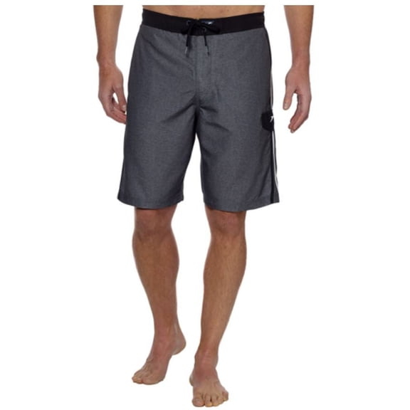 SPEEDO Men's E-Board Swim Trunks (Heather Grey (White/Black), Medium)