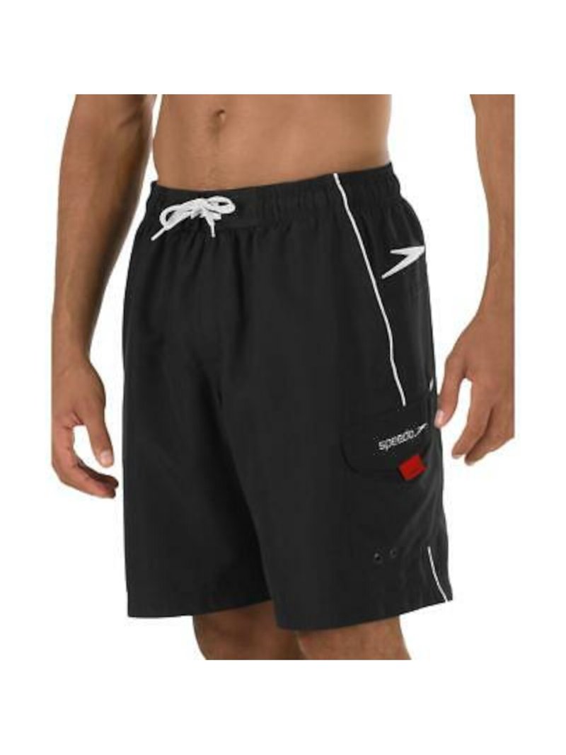 SPEEDO Mens XL Black Lined Loose Fit Swim Trunks Athletic Shorts