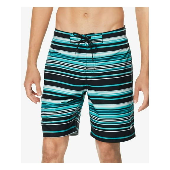 SPEEDO Mens Lane Aqua Drawstring Flat Frong Stretch Shorts S