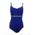 thumbnail image 1 of SPEEDO Women's Fitness Hydro Bra One Piece Swimsuit, Blue, 10, 1 of 2