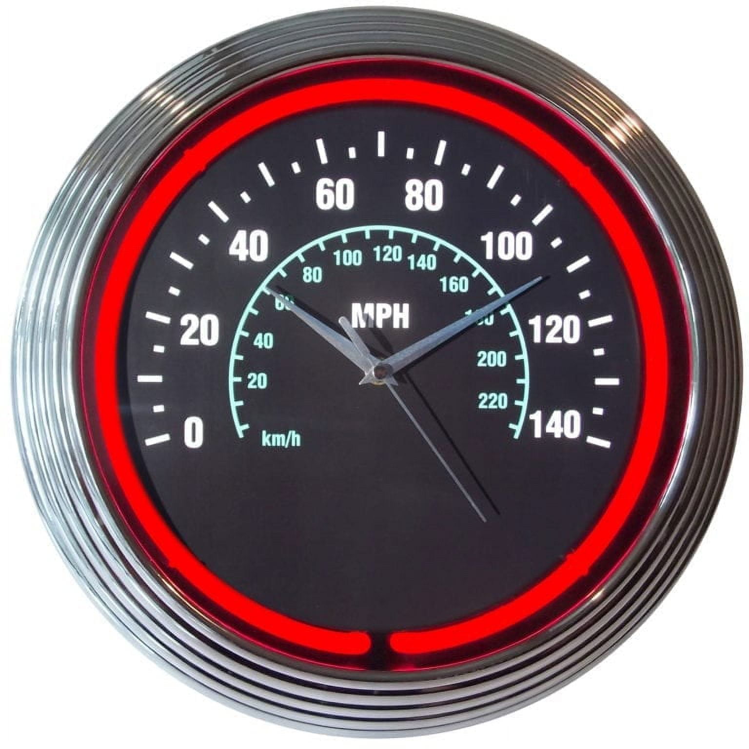 Neonetics 15-Inch Speedometer Neon Clock - Thumbnail 2