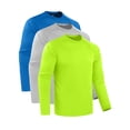 thumbnail image 1 of SPEEDRUN 3 Pack Men Long Sleeve Workout Shirt, UPF 50+ UV Sun Protection Fast Dry Moisture Wicking Workout Tops with Crew Neck, Sizes M, 1 of 6