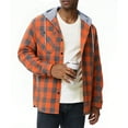 thumbnail image 1 of SPEEDRUN Men Casual Button Down Flannel Hoodies, Men's & Big Men's Hooded Flannel Shirt with Long Sleeves for Spring and Autumn, Single-layer without fleece, Sizes M-3XL, 1 of 7