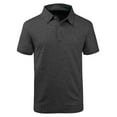 thumbnail image 1 of SPEEDRUN Men's Golf Polo Shirts Solid Color Short Sleeve Shirts for Men Classic Polo Shirts Casual Business Polo Shirts for Men Gray M, 1 of 9