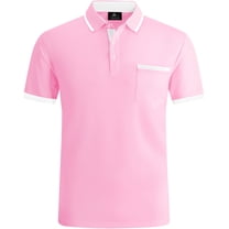 SPEEDRUN Men's Golf Polo Short Sleeve Moisture Wicking Polo Shirts Classic Fit Collared Athletic Tennis Polo Shirts