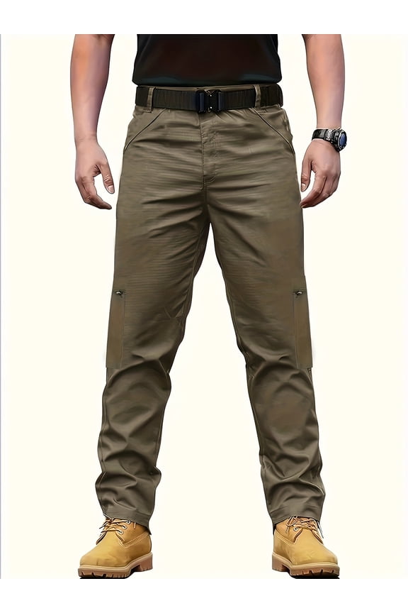 Men's Loose Fit Overalls with Multiple Pockets