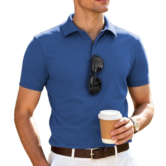 SPEEDRUN Polo Shirt for Men's and Big Men's, Comfort Collar Casual Golf Polo Shirts Sizes XL