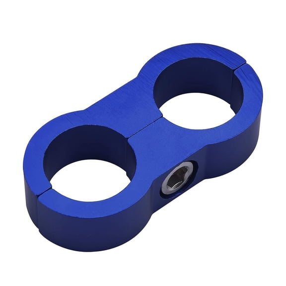SPEEDWOW 10AN Hose Separator Clamp Fuel line Mounting Clamps Aluminum Hose Fitting Adapter for 5/8 Fuel Hose, Oil Line, Brake Line, Water Pipe and Gas Line Blue
