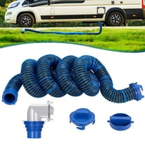 SPEEDWOW 15FT RV Sewer Hose Kit, Heavy Duty TPE RV Sewer Hose with Swivel Fitting & 90 Degree Clear View Sewer Adapter for Waste Drainage, Abrasion & Crush Resistant