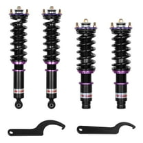 SPEEDWOW Coilovers Shocks Kits for 1996-2001 Honda CR-V, 24 Levels Damper Adjustable Coilovers Suspension Struts Kit, Twin-Tube Lowering Kit,Red