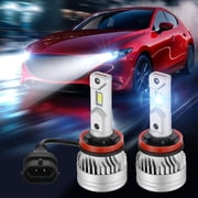 SPEEDWOW 2Pcs H11 9005 150W 6500K 28000LM IP67 LED Headlight Bulbs for Chevrolet/Ford/GMC/BMV/Dodge/Honda/Nissan/Jeep,White