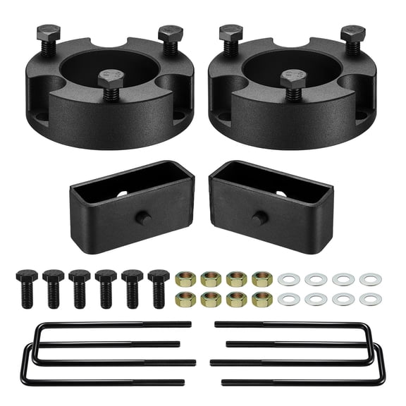 SPEEDWOW 3" Front and 2" Rear Leveling Lift Kits Compatible with Toyota Tacoma, Leveling Lift Kit for 1995-2004 Tacoma 2WD 4WD, 6061 T6 Aluminum Billet Strut Spacers, 6 Lug Wheel Bolt Pattern Only