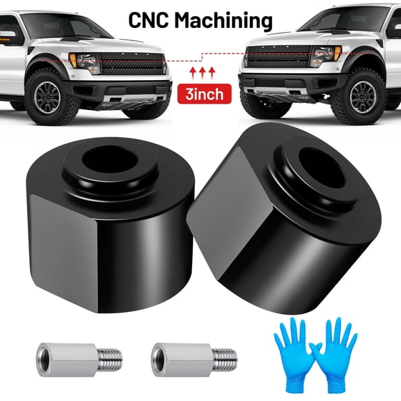 SPEEDWOW 3" Front Leveling Lift Kit Compatible with 1999-2022 Ford F250 F350 Super Duty | 1981-1996 F150 | 2000-2005 Excursion, 3 inch Strut Spring Spacers with 3/4" Stud Extenders (2WD only)