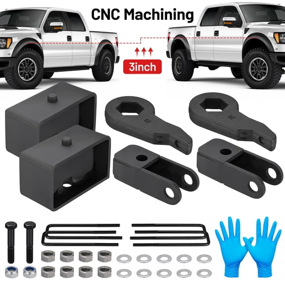 SPEEDWOW 3" Front and Rear Suspension Lift Kit Compatible With Chevy Silverado GMC Sierra 1500 4X4 4WD 1999-2007- Leveling Lift Kits with Strut Spacer and Shock Extenders