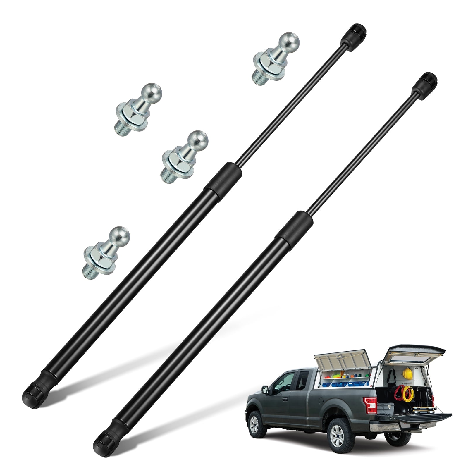2 Pcs 10 Inch 30LB Gas Struts - Lift Supports For Toolbox, Cabinet, Boat Hatch (Fits 16-22LB Lids)