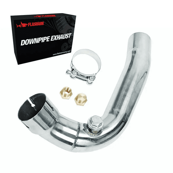 SPEEDWOW Exhaust Mid Pipe for 2007-2020 Honda CBR600RR, Stainless Steel, with Clamp & Caps