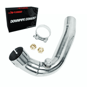 SPEEDWOW Exhaust Mid Pipe for 2007-2020 Honda CBR600RR, Stainless Steel, with Clamp & Caps