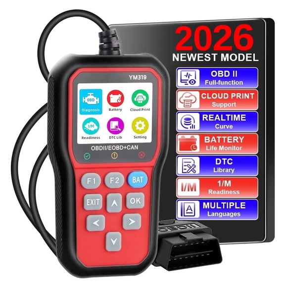 SPEEDWOW OBD2 Scanner, Car Code Reader Diagnostic Tool with Battery Tester, Check Engine Code Reader with Live Data, Cloud Printing, DTC Lookup, Freeze Frame, Car Scanner for All Vehicles Since 1996