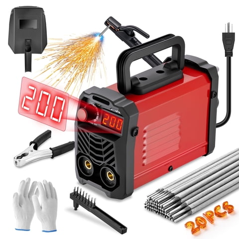 Filluck Stick Welder 200Amp 110V ARC Welding Machine, Mini Portable IGBT Inverter Welder Kit w/ 20 Rods, Hot Start, Anti-Stick, Arc Force, for 1/16-1/8" Rod