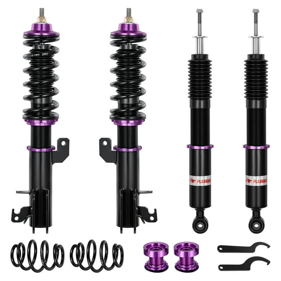 SPEEDWOW Coilovers Kits for 2009-2014 Honda Fit, 32 Levels Damper Adjustable Coilovers Suspension Kit Shock Absorbers Struts Coilover Lowering Kit