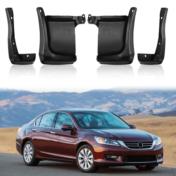 SPEEDWOW Mud Flaps Splash Guards 4PCS Front & Rear Side Mud Guards Compatible with Honda Accord 2013-2015 (Sedan Model Only) Without OEM Fender Flares