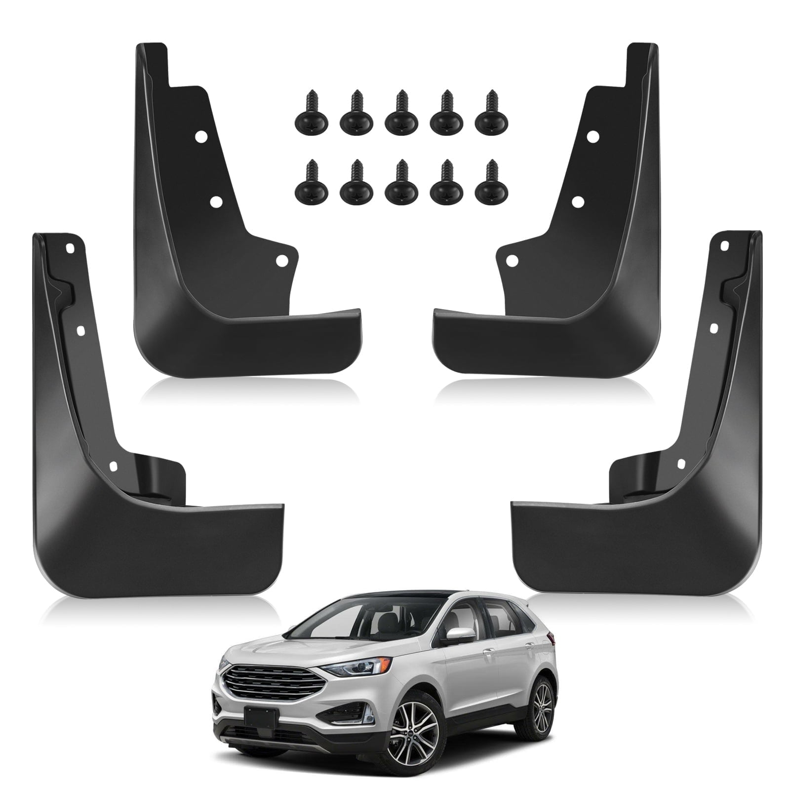 SPEEDWOW Mud Flaps Splash Guards 4PCS Front & Rear Side Mud Guards Compatible with Ford Edge ST Sport Utility, 2019-2020