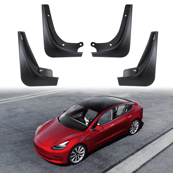 SPEEDWOW Mud Flaps Splash Guards 4PCS Front & Rear Side Mud Guards Compatible with Tesla Model 3 (2016-2022)