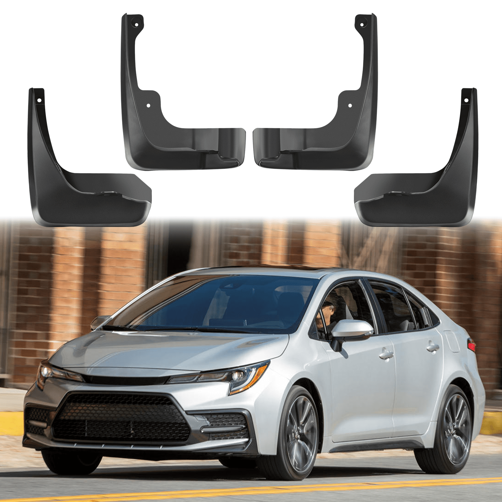 SPEEDWOW Mud Flaps Splash Guards Fit for 2007-2011 Toyota Camry,Front and Rear 4 Piece/Set