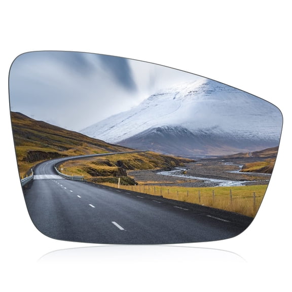 SPEEDWOW Passenger Right Side Mirror Glass Compatible with Volkswagen, 2012-2019 Beetle 2011-2018 Jetta 2012-2017 Passat with Full Size Adhesive Replaces 5c6857522 (Right)