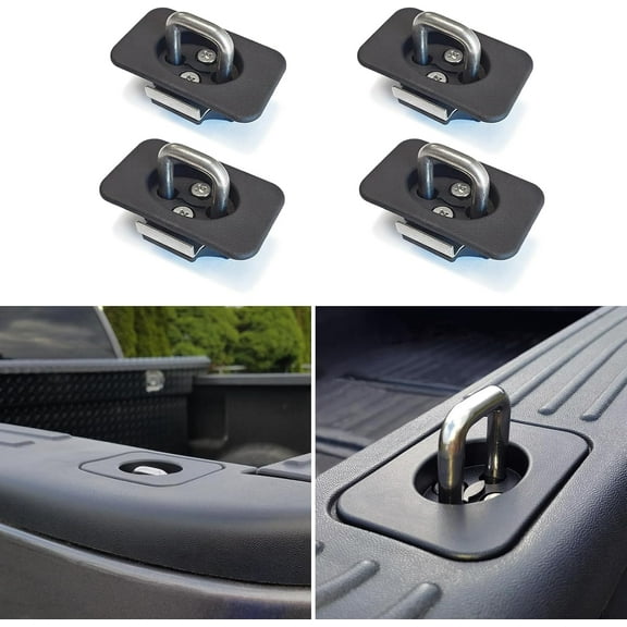 SPEEDWOW Retractable Truck Bed Tie Down Anchors for F-150, F-250, F-350 Super Duty, Raptor, 4 Pack, CE-1
