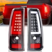SPEEDWOW Smoked Tail Lights Truck Rear Lamp Black 1 Pair LED Tail Lights Assembly Fit For Chevy Silverado 2003 2004 2005 2006