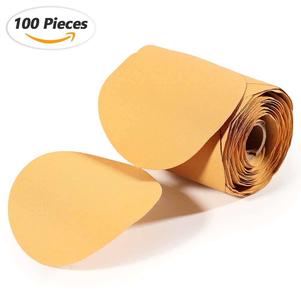 SPEEDWOX 100 Pcs 120 Grit Sandpaper Roll 6 inch Round Sanding Discs