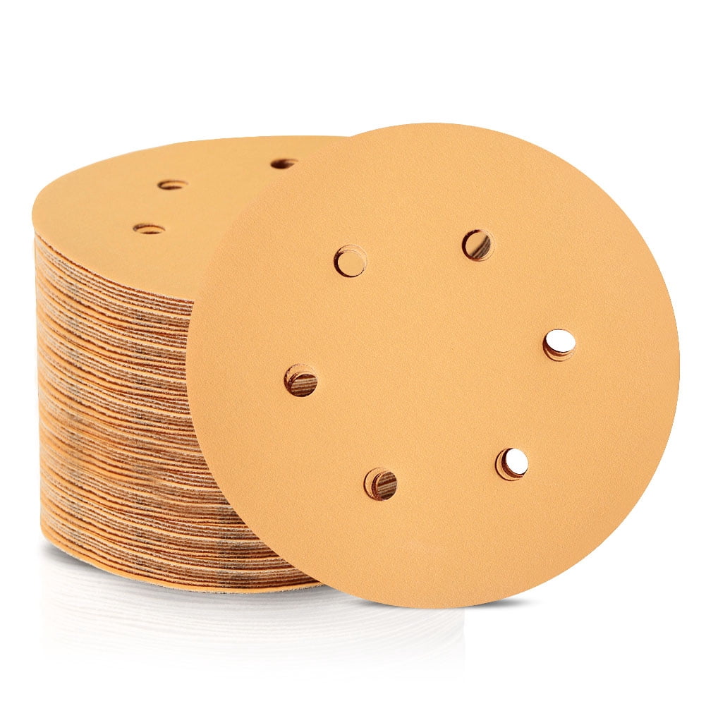 SPEEDWOX 50-Pack 6-Inch 80-Grit Hook & Loop Sanding Discs – Dustless, For Random Orbital Sander, Wood & Automotive