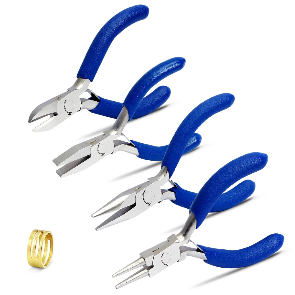 8 Piece Pliers Tool Set By Kurtzy - Wire Cutters, Round Nose, Flat Nose Pliers For Jewelry & DIY, Ergonomic Handles