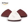thumbnail image 1 of SPEEDWOX 30 Pcs Hook and Loop Triangle Sandpaper 80 Grit 80mm 3-1/8 Inches for Oscillating Multi Tool Detail Sander Sanding Discs Triangle Sanding Pads, 1 of 7